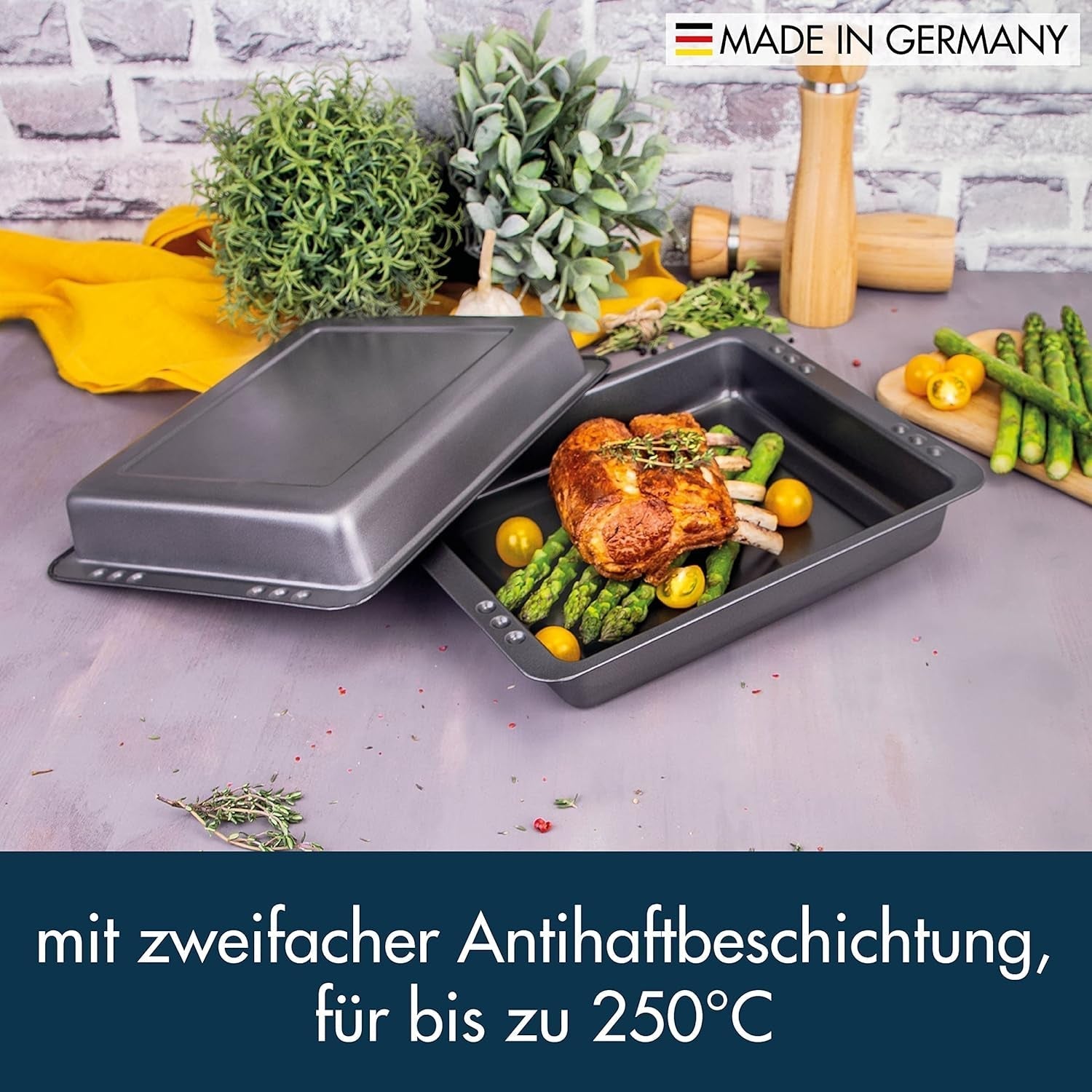 Chg Backform, ILAG Special 2-Schicht Antihaftbeschichtung, Sonstige, Jewells Ca. 28.5 X 23 X 4 Cm, 9878-41, Jewells Ca. 28.5 X 23.0 X 4.0 Cm Baking molds and trays Naty Shop