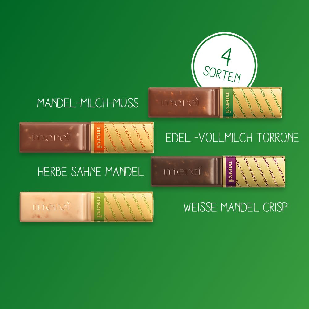 Finest Selection Variety Almond Crunch – 10 x 250g – Filled and unfilled chocolate specialties