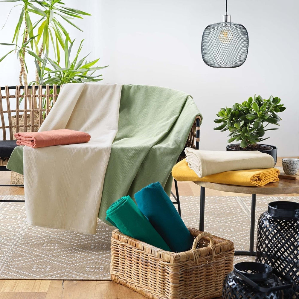 Douceur D'Intérieur, Blanket (220 X 240 Cm) Lucile Curry, Polycotton, Unicolor Douceur d'Intérieur Beds and Blankets