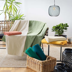 Douceur D'Intérieur, Blanket (220 X 240 Cm) Lucile Curry, Polycotton, Unicolor Douceur d'Intérieur Beds and Blankets