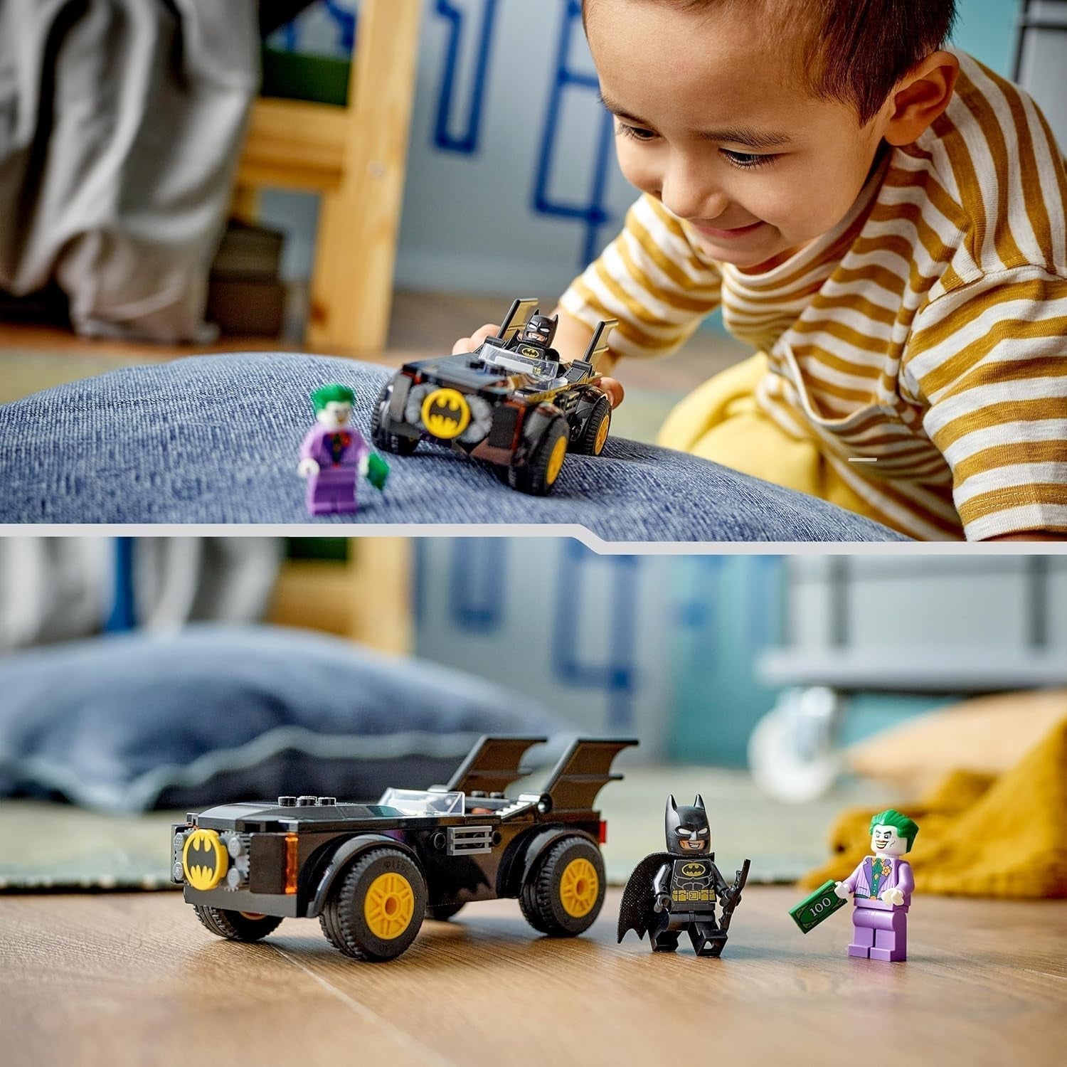 LEGO 76264 DC Chase in the Batmobile: Batman Vs. Joker toy car set, Superhero starter set with 2 minifigures, Toy for preschoolers, boys, girls aged 4+, Quick to assemble Building sets Besuche den LEGO-Store
