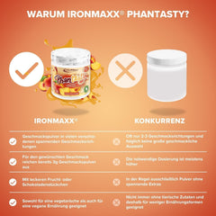 Ironmaxx Phantasty - Creamy Peach 250G Dose | Vegan Geschmackspulver Mit Echten Frucht- Oder Nussstückchen | Perfekter Zuckerersatz Sweeteners Naty Shop