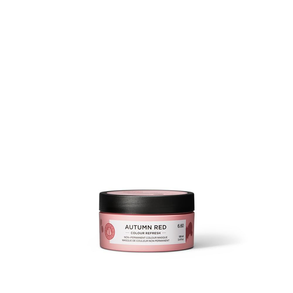 Maria Nila Color Refresh 300 ml - O bombă de culoare hrănitoare care conține pigmenți coloranți temporari ce reîmprospătează rapid culoarea părului. 100% Vegan. Fără sulfați și fără parabeni. Vopsea pentru par Naty Shop Roșu de toamnă