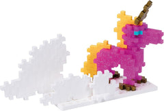 Plus-Plus 3908 Geniales Konstruktionsspielzeug, Learn to Build, Einhörner, Kreativ-Bausteine, 275 Teile