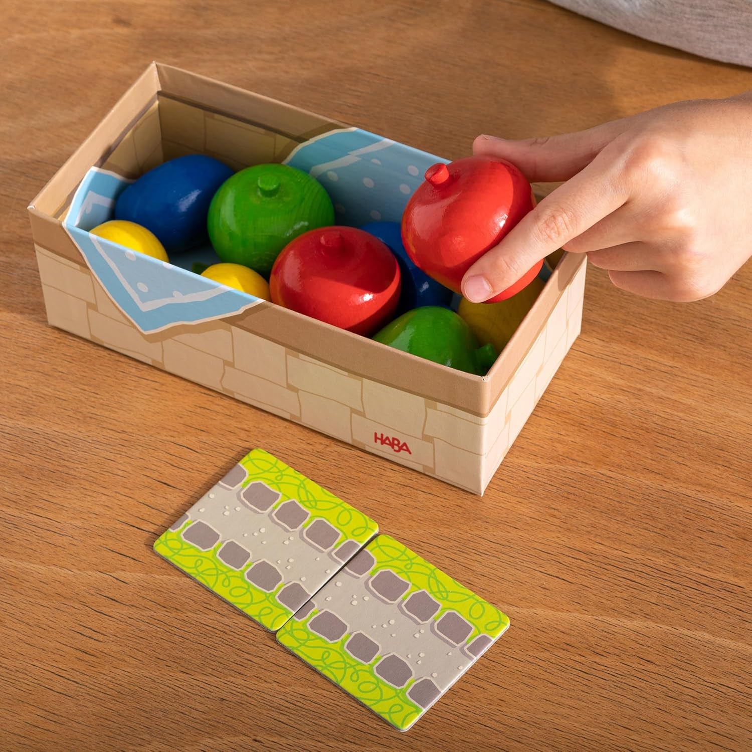 HABA First Orchard – My First Games: Board and family game about colors and shapes, Classic wooden toy for toddlers from 2 years old – 1004655001