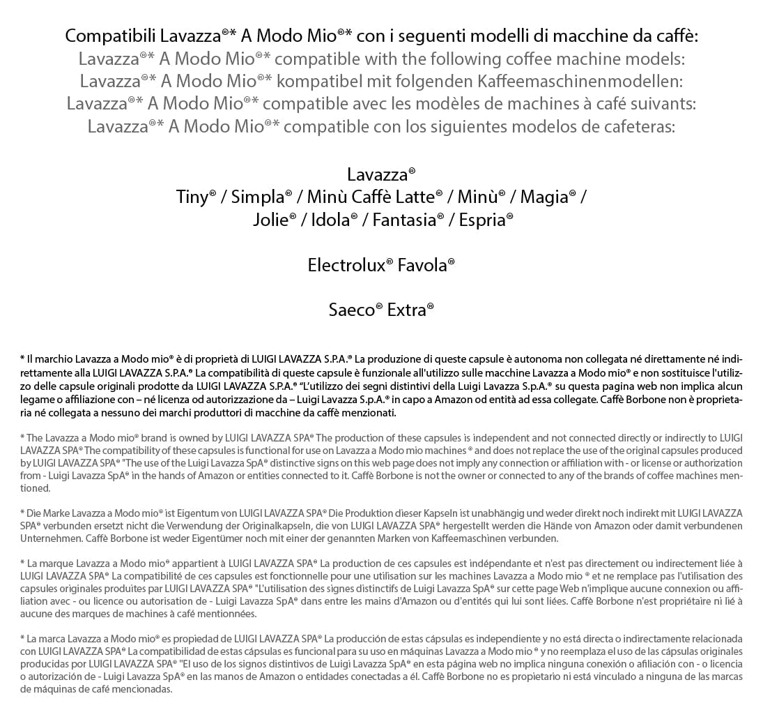 Caffè Borbone Don Carlo Blaue Blend - 50 Kapseln - Kompatibel mit Lavazza®* A Modo Mio®* Haushalts-Espressomaschinen