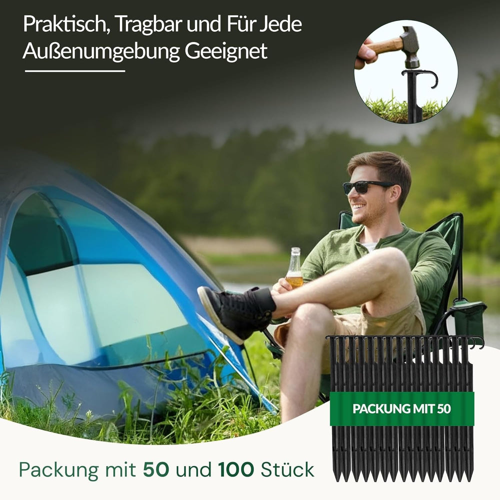 Ancoră de furtun de grădină GARDENIX AquaPIN, 50 de piese, țăruș de pământ, ancoră de fixare pentru furtun de picurare, furtun de irigare, furcă de conectare