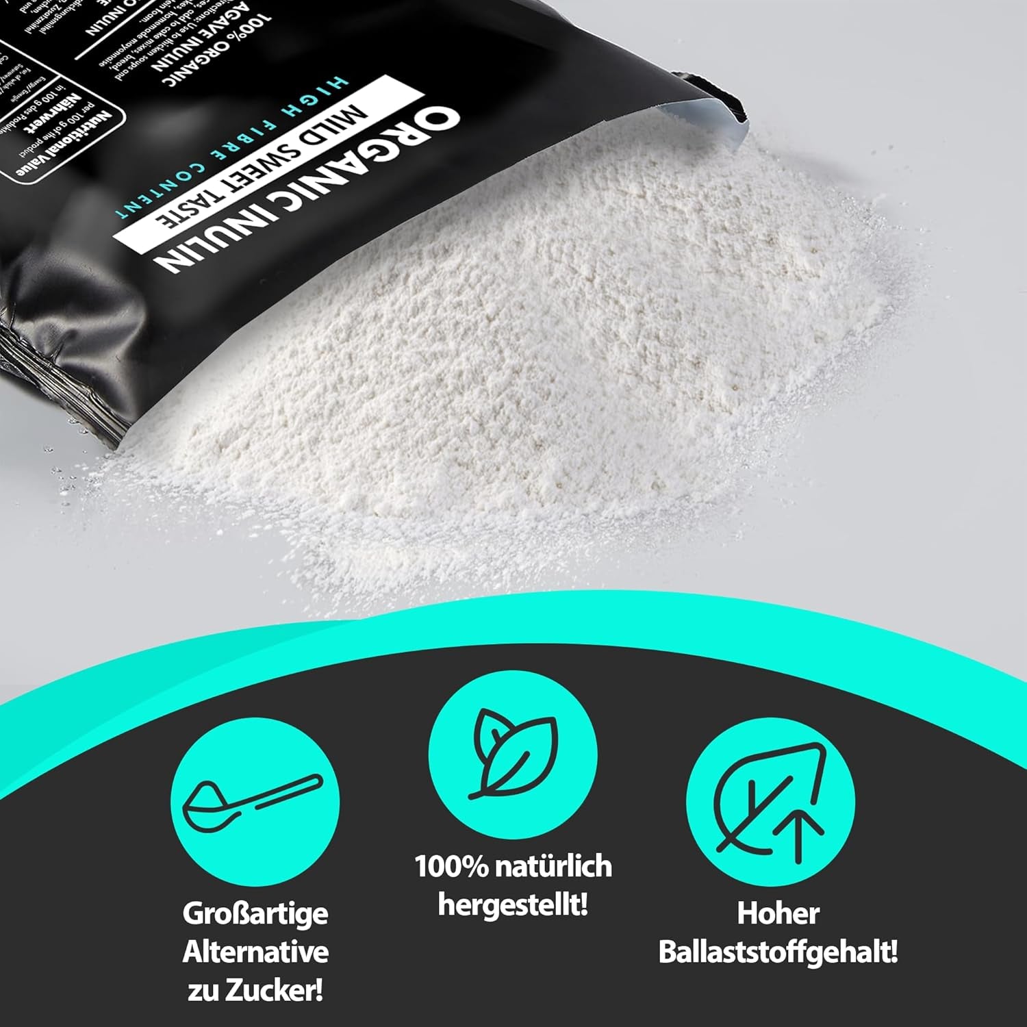 Nature Diet - Bio-Inulin 1 Kg | Aus Agave | Natürliches Präbiotikum Sweeteners Naty Shop