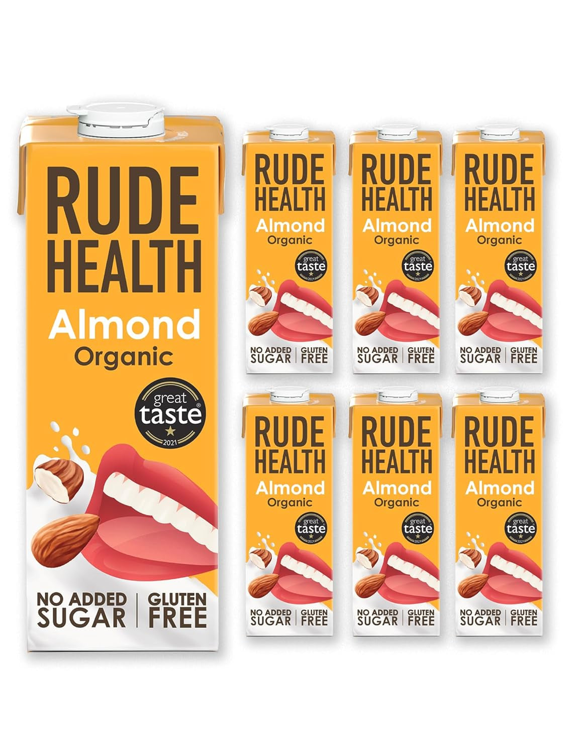 Rude Health 6 x 1 Liter Bio-Cashew-Drink, 100% natural Bio-Getränk, glutenfrei, ungesüßt, preisgekrönt, gesund & vegan, 100% recycelbare Verpackung