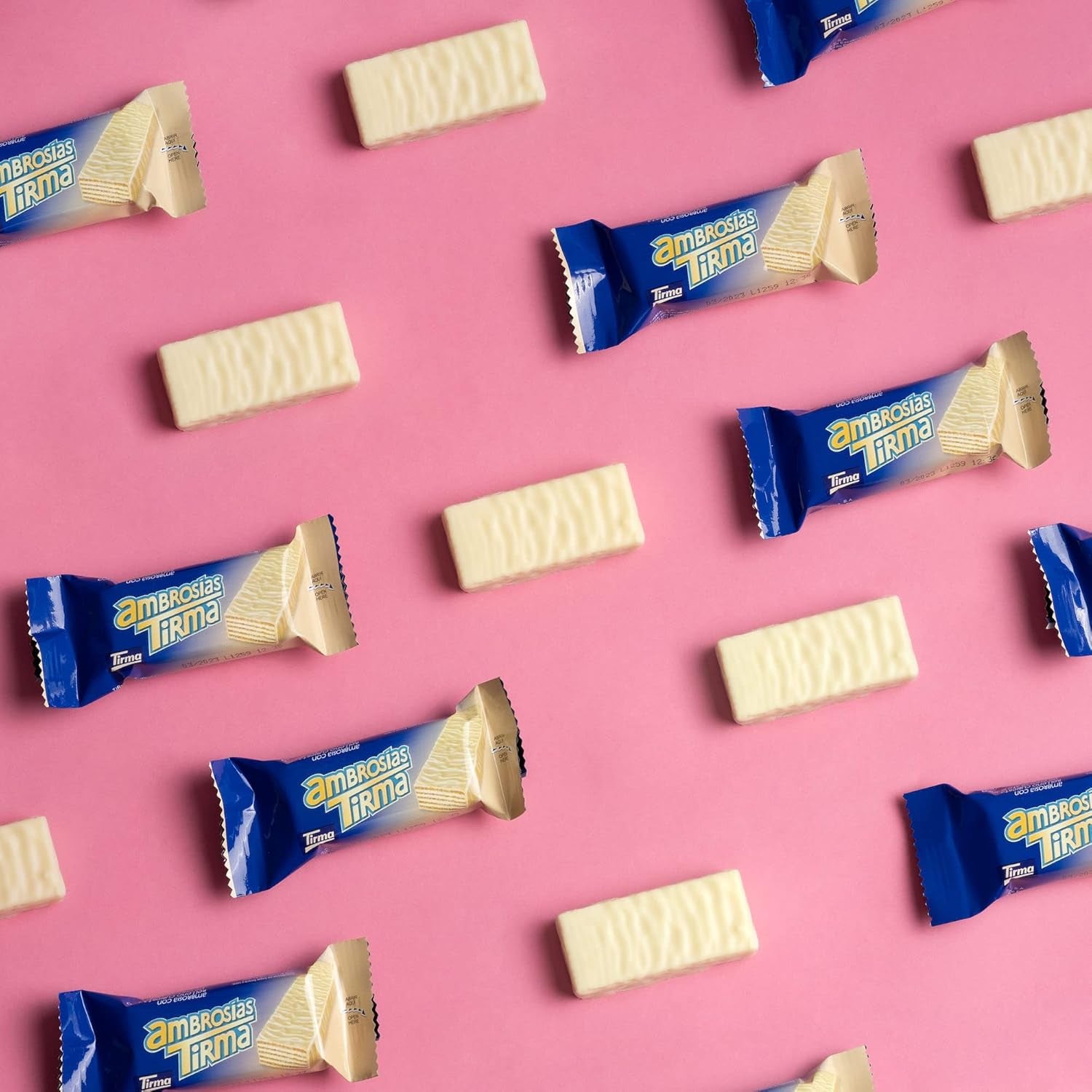 Tirma Mini White Chocolate Wafers | (16 units x 13.5g), 216g | Delicate cream filling | Non-GMO | Suitable for vegetarians | Individually packed | Packed snack