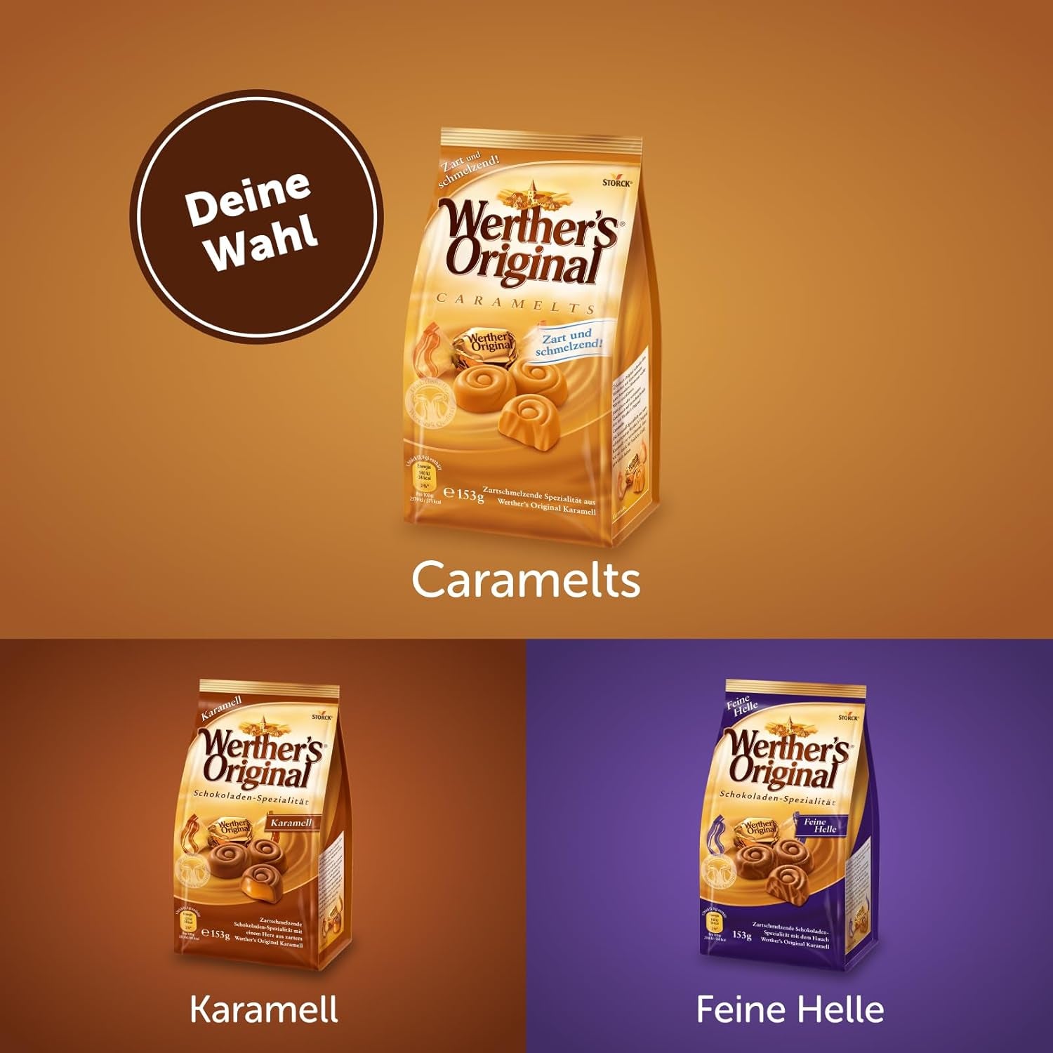 Caramels – 2 x 7 x 153g (14 x 153g) – Caramelized sweets that melt in your mouth