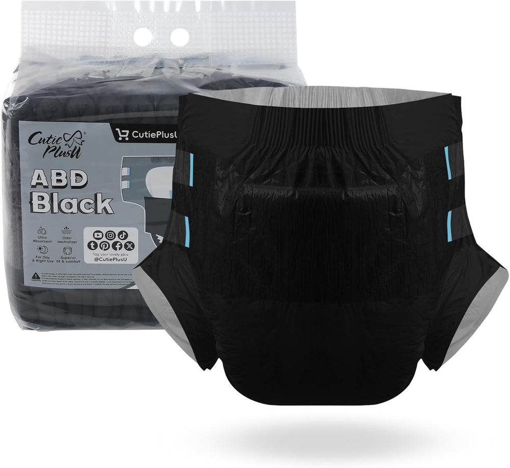 CutiePlusU Adult Diapers, 10 Pack Disposable Incontinence Panties with Loops for Women and Men, Maximum Absorbency Overnight - White (Medium Size 71-96cm)