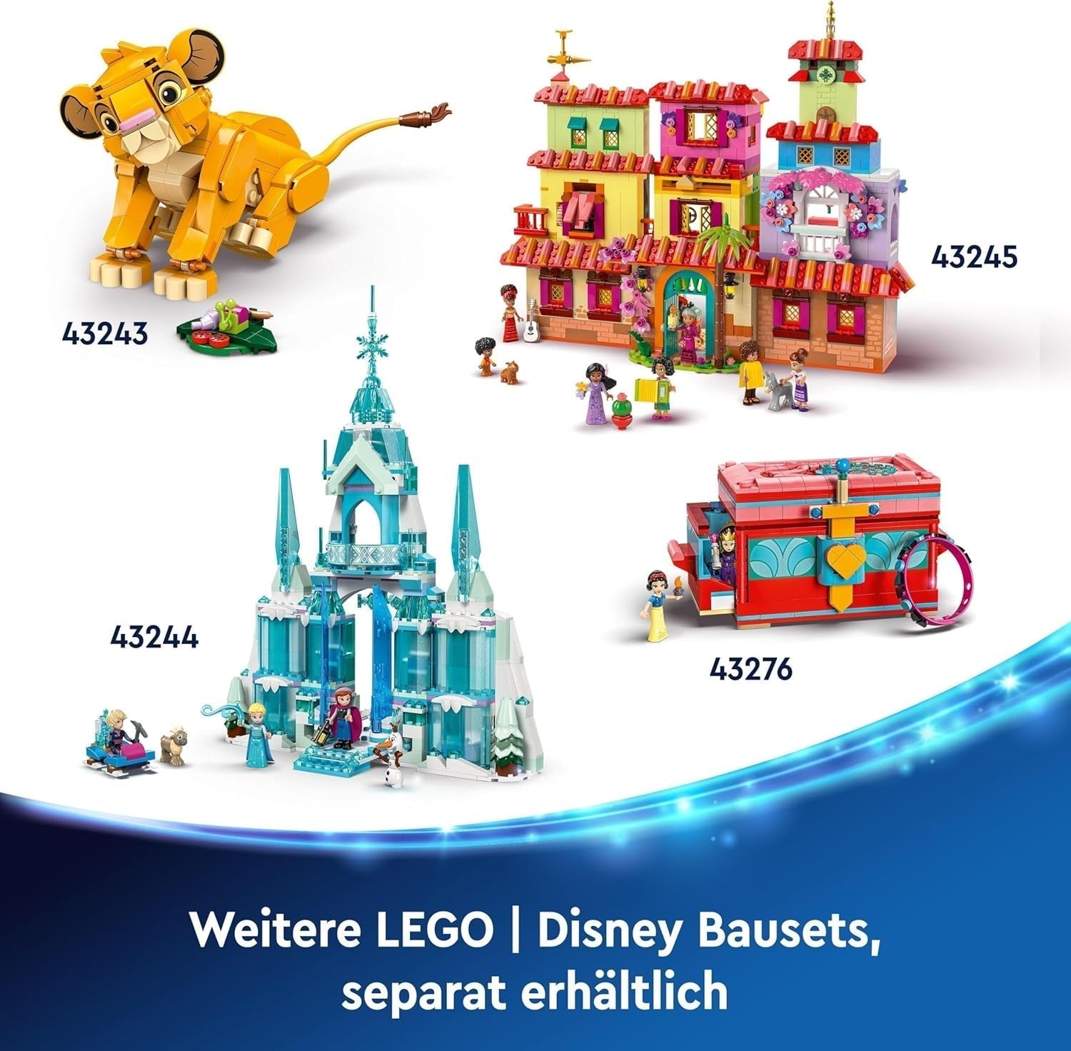 LEGO Ç€ Disney Frozen Elsa's Winter Palace, build and play set for children with model palace and ELSA and Anna minifigures, gift for girls, boys and movie fans from 6 years 43244 Building sets Besuche den LEGO-Store