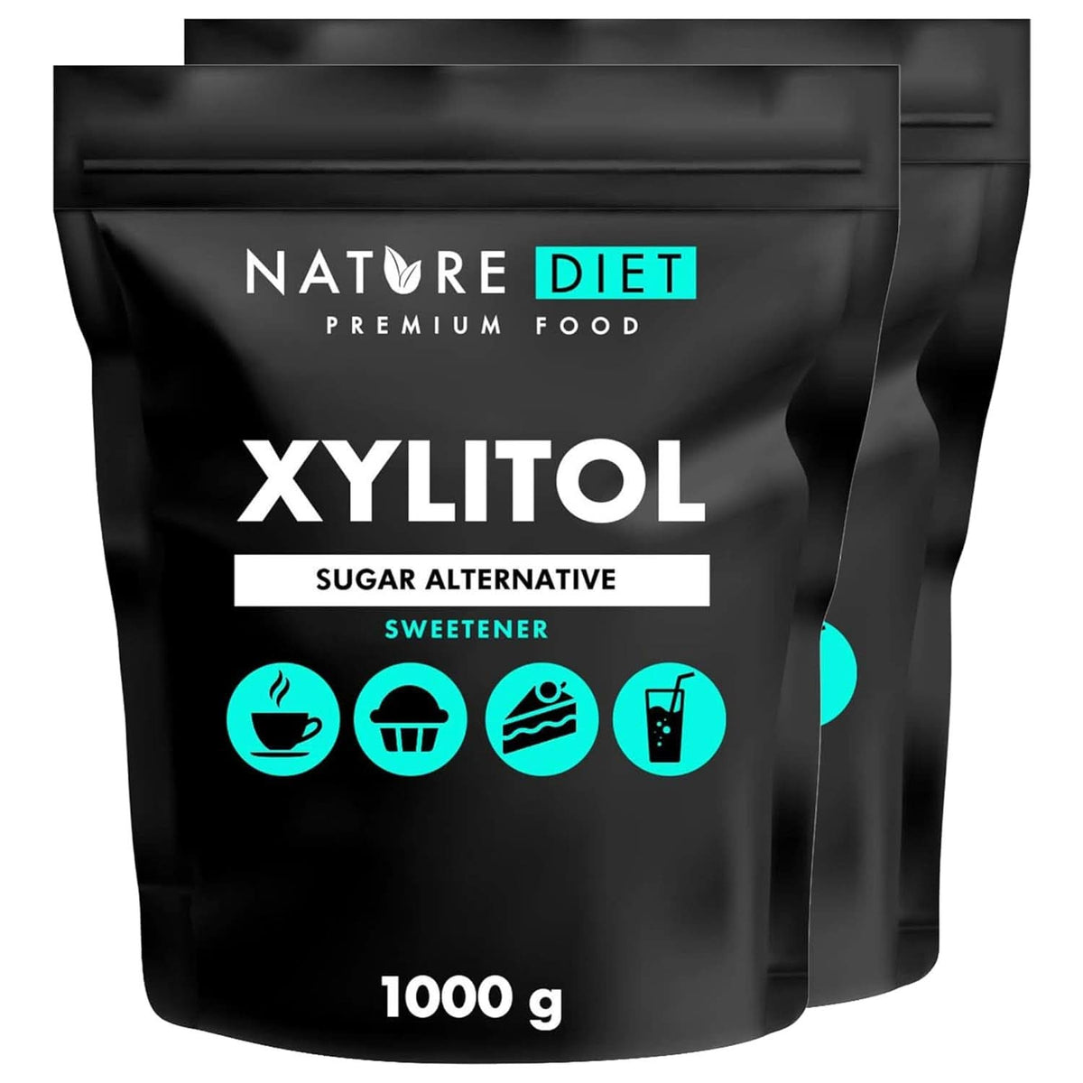 Nature Diet Xylitol, 1 Kg Sweeteners Naty Shop 2 x 1 Kg Xylitol