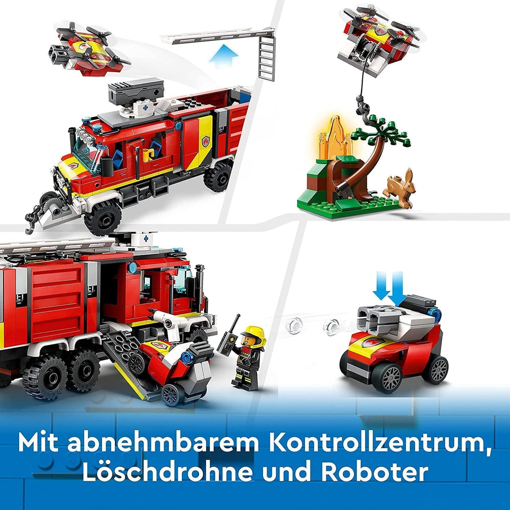 LEGO 60374 City Fire Brigade Command Vehicle Modern Fire Truck Toy with Fire Fighting Drones Figures for Kids Building Sets Besuche den LEGO-Store