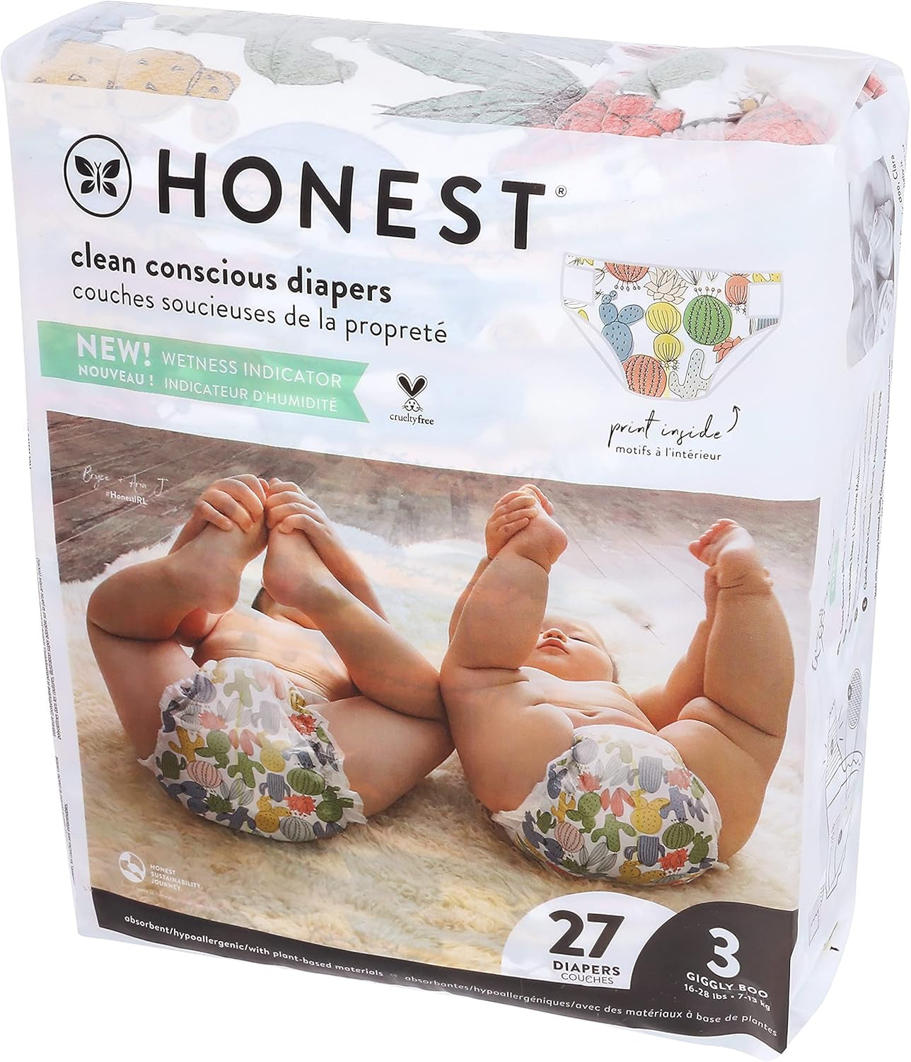 – Eco-friendly and high-quality disposable diapers, Pandas, size 3 (7.3–12.7 kg), 27 pieces