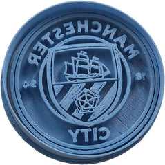 Echipa de fotbal Manchester City, albastră, 8 x 7 x 1,5 cm