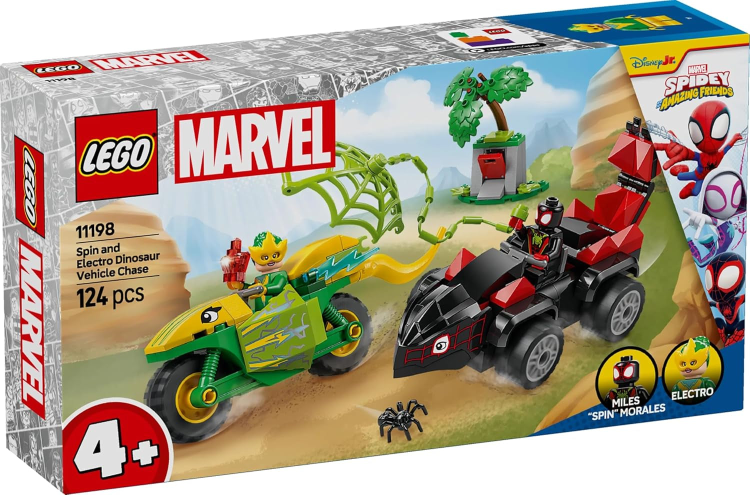 LEGO Marvel Action Fun With Spin And Electro In Their Dino Speedsters, Buildable Superhero Car For Boys And Girls From 4 Years, Hero Set With Toy Car, Spidey And His Super Friends 11198 Building Sets Beuche den LEGO-Store