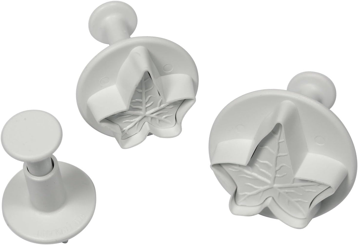 IL540 Cutter de embosare cu motiv de iederă, format mic, mediu și mare, plastic, alb, 3 x 3 x 4 cm