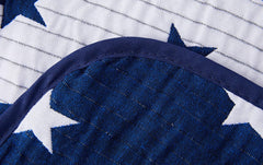 VIALMAN bed cover Sofia 10 king size bed | star quilt | quilt size 250 X 270 cm | bed cover & sofa throw navy blue Beds and Covers Besuche den VIALMAN-Store