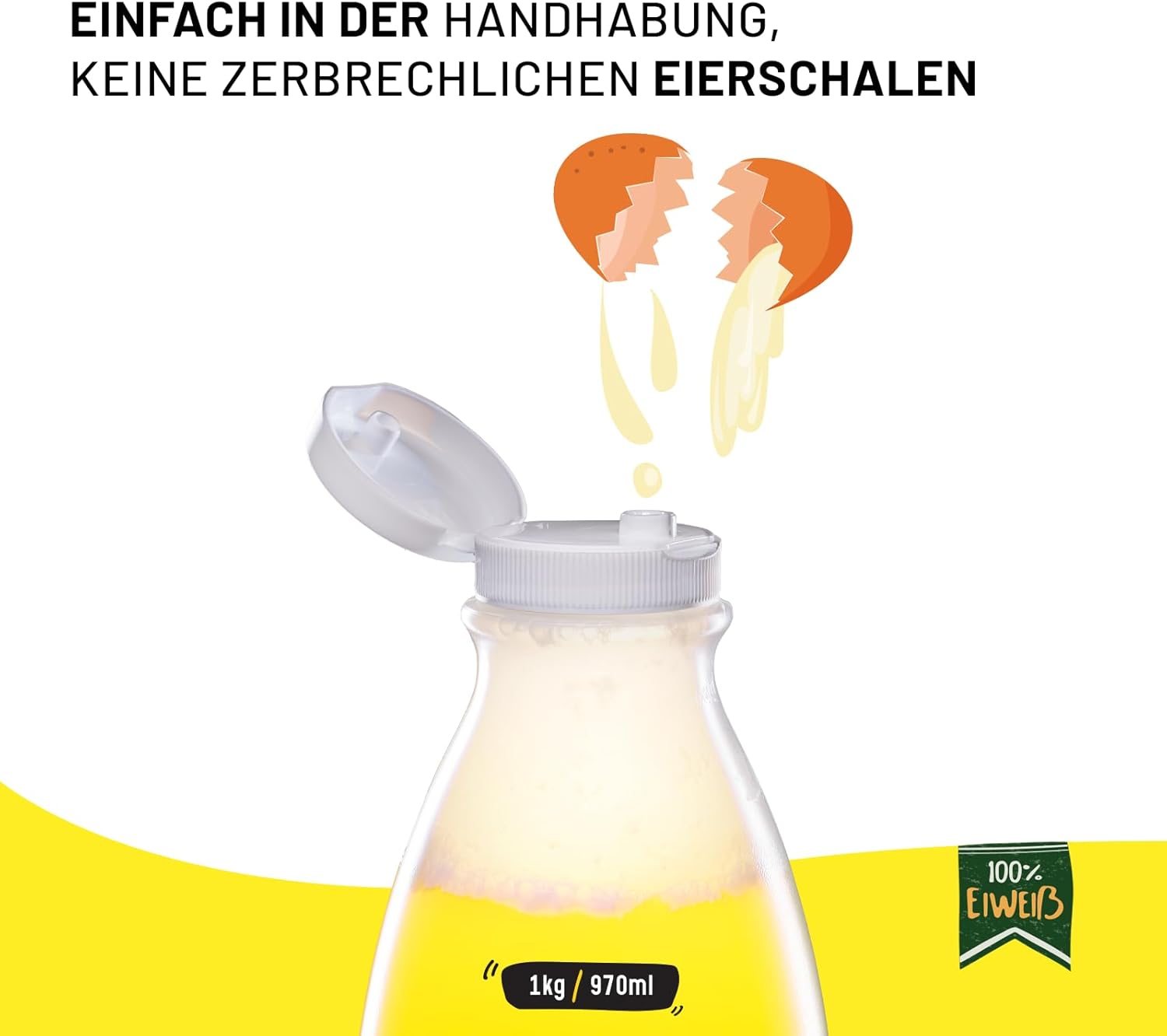 Liquid Egg White Brand - 6x1kg 100% Natural Proteins