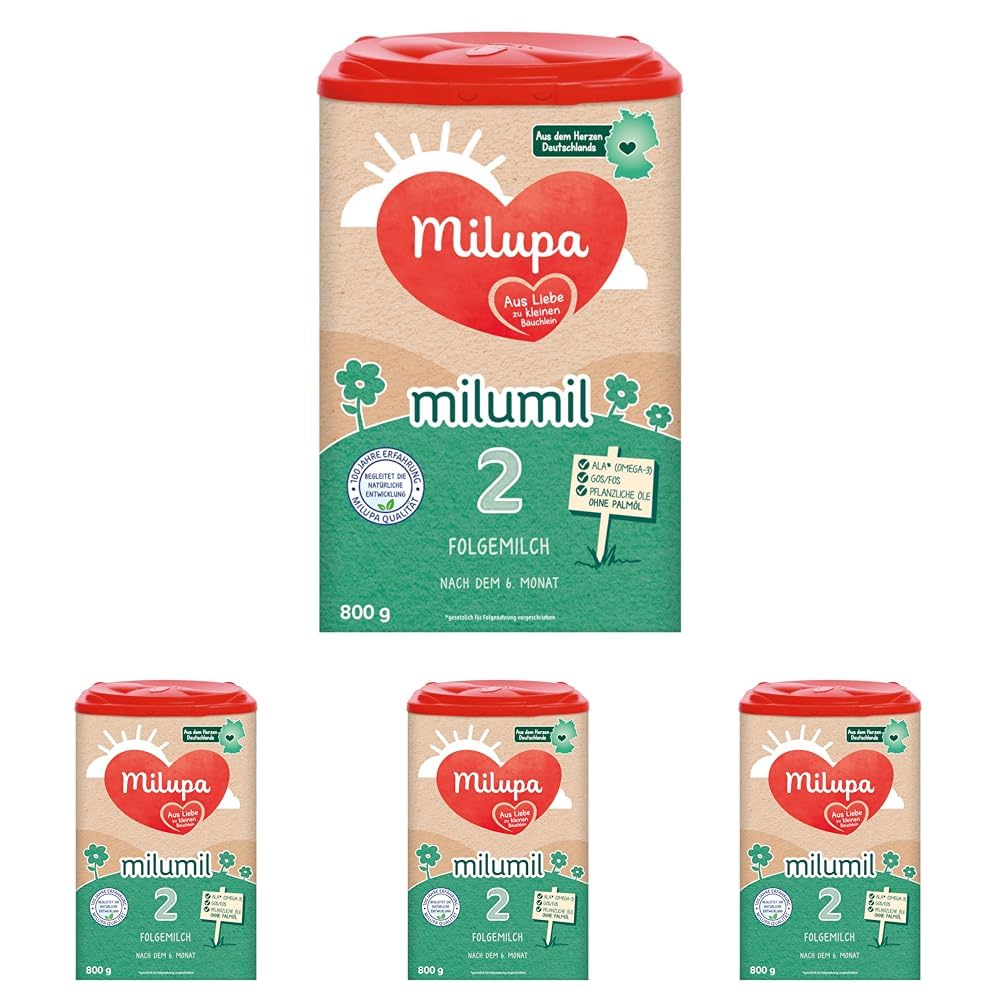 Milupa Milumil Pre, Milk powder for babies - With important nutrients and without palm oil - 800 g Naty Shop 4 x 800 grams Milumil 2