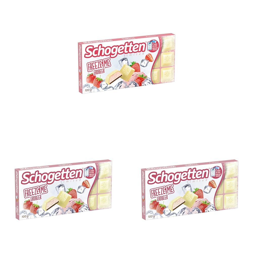 Schogetten Freeze Me Strawberry Limited Edition - Kall chokladglass med intensiv jordgubbssmak