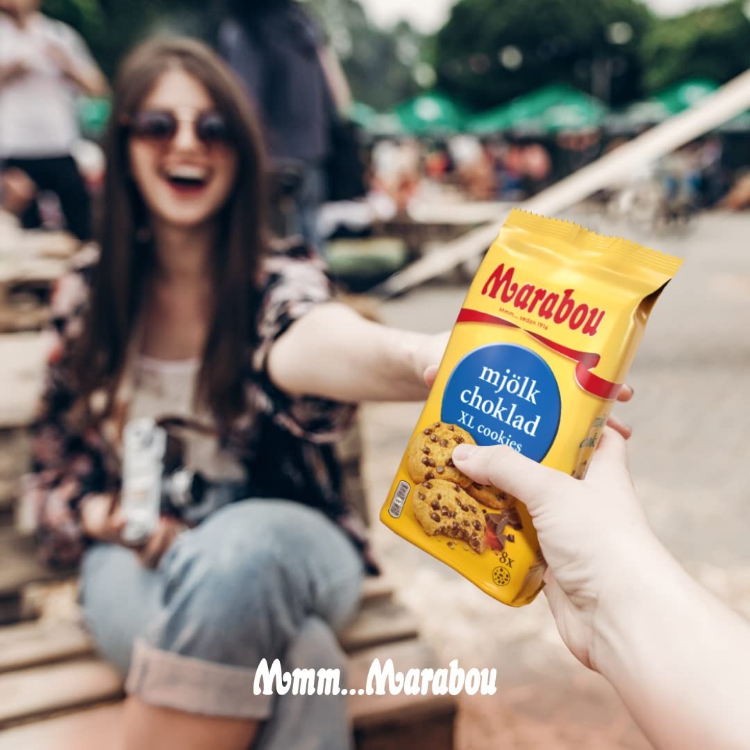 Daim Cookies Marabou Daim XL 10x184 g - Crispy pieces of Daim in a delicious cookie