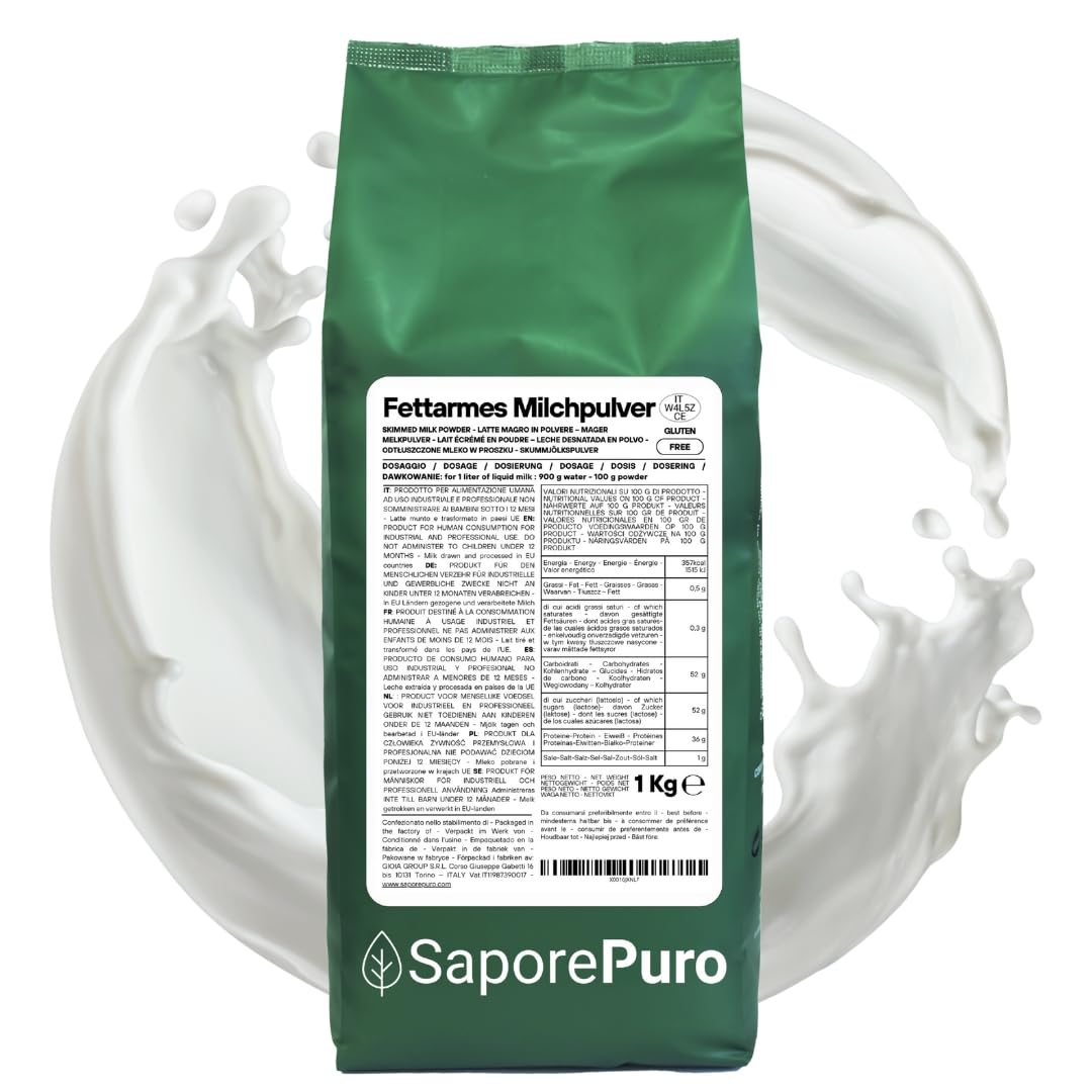 SaporePuro skummjölk 1 kg - Glutenfri med hög löslighet