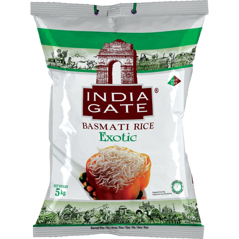 INDIA GATE Premium Basmati Rice – Long grain fine, aromatic rice from India, fine long grain (1 x 5 kg)