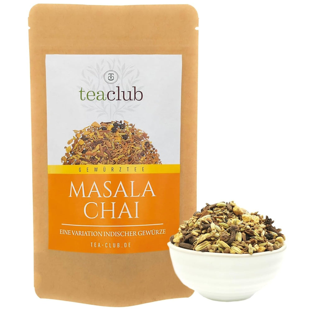 Masala Chai ceai amestec de condimente 100 g, condimente indiene pentru ceai chai sau chai latte, 100% natural, fără aromă, Teaclub Tea