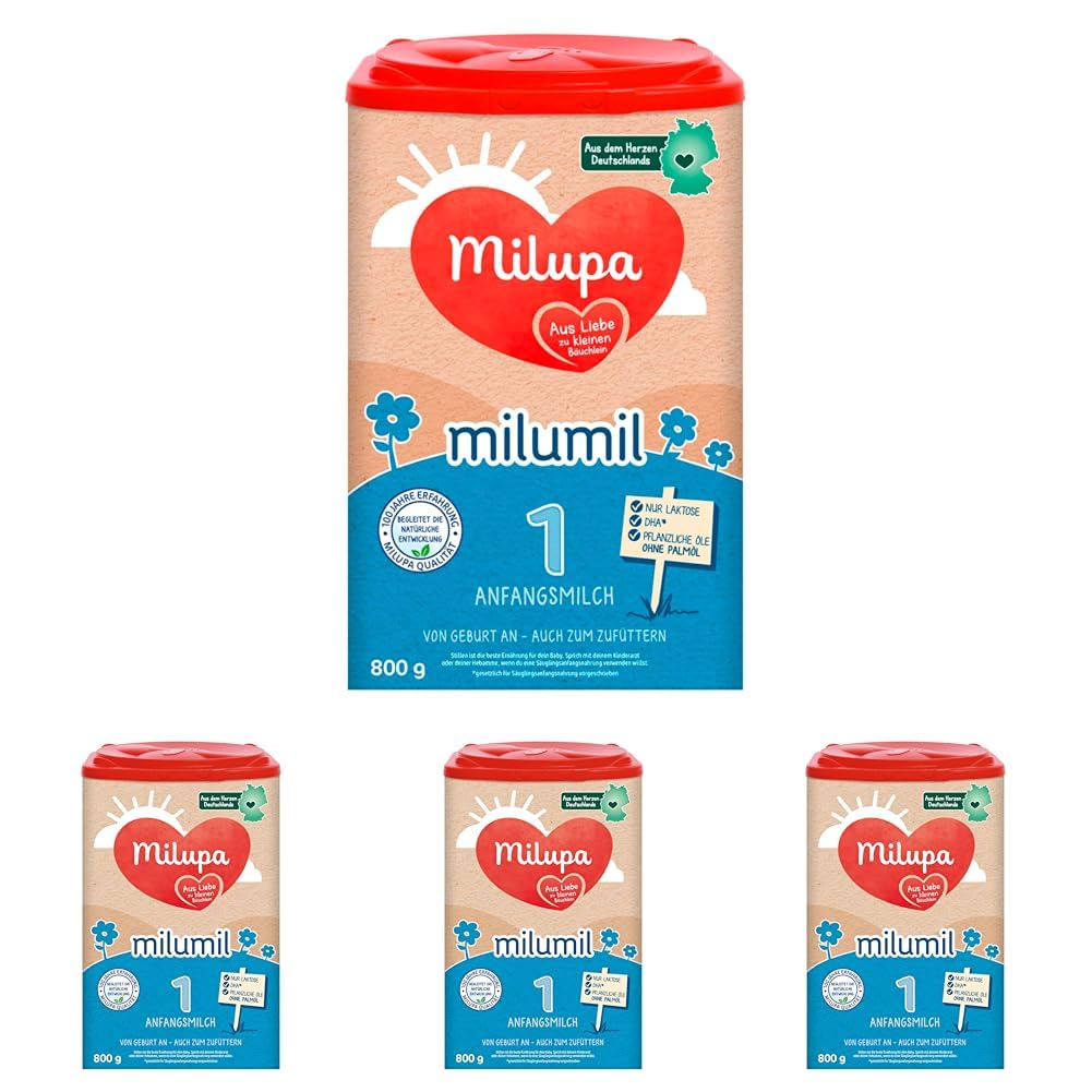 Milupa Milumil Pre, Milk powder for babies - With important nutrients and without palm oil - 800 g Naty Shop 4 x 800 grams Milumil 1