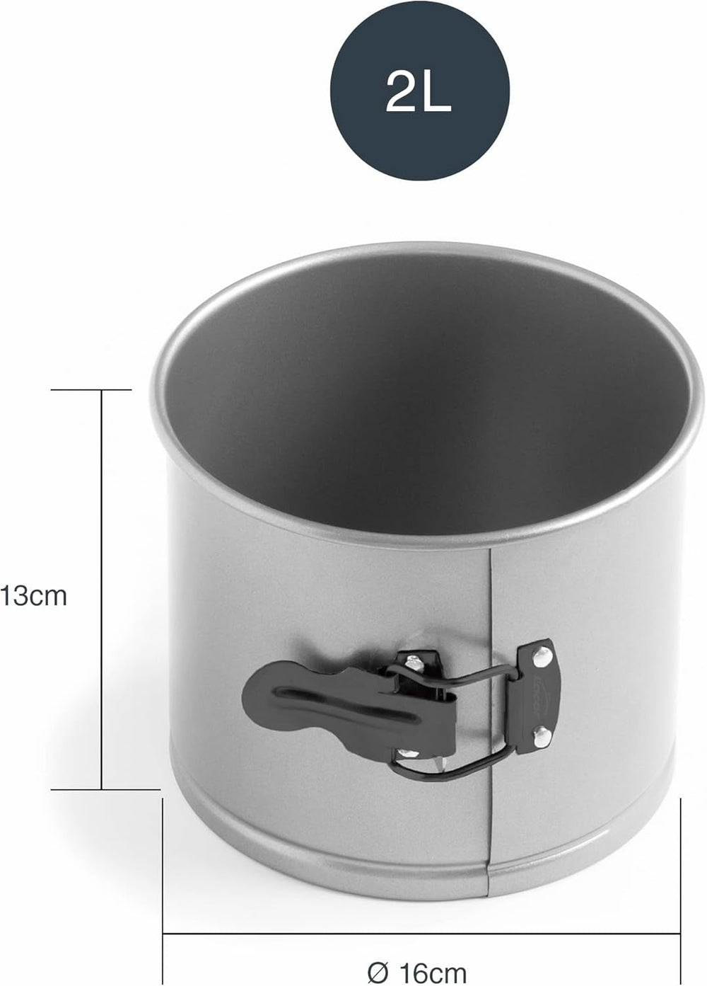 Panettone mold, removable, carbon steel, non-stick, diameter 16 cm, volume 2 liters Baking molds and trays Naty Shop