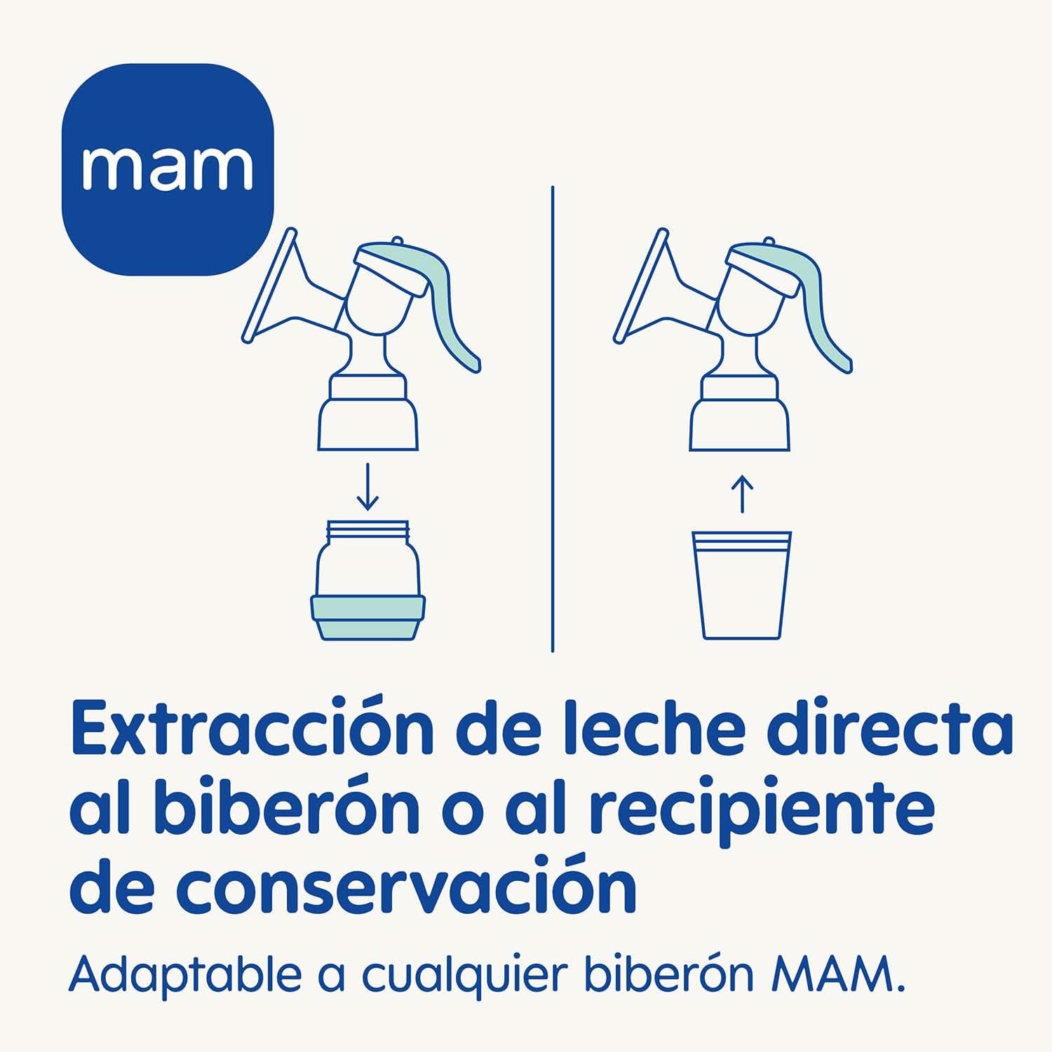 MAM Manual breast pump E102 - Breast pump for breast milk, comfortable and efficient Accessories Food and Breastfeeding Bebe Naty Shop