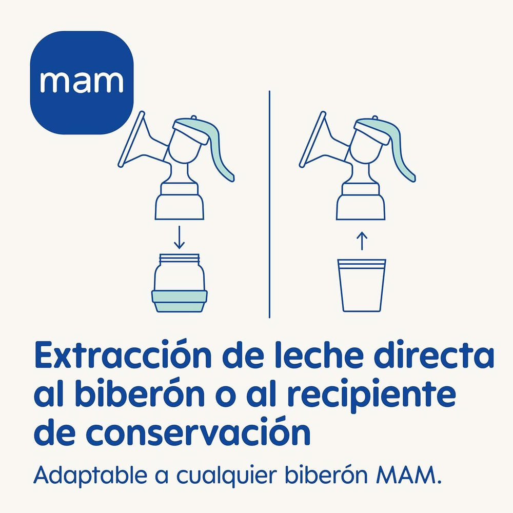 MAM Manual breast pump E102 - Breast pump for breast milk, comfortable and efficient Accessories Food and Breastfeeding Bebe Naty Shop