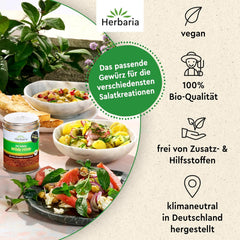 Herbaria Wilde Hilde bio 100g M-Dose-fertige Bio-Gewürzmischung - Saladgewürz für ausgefeilte Salade - mit erlesenen Ingredient - in nachhaltiger Aromaschutz-Dose