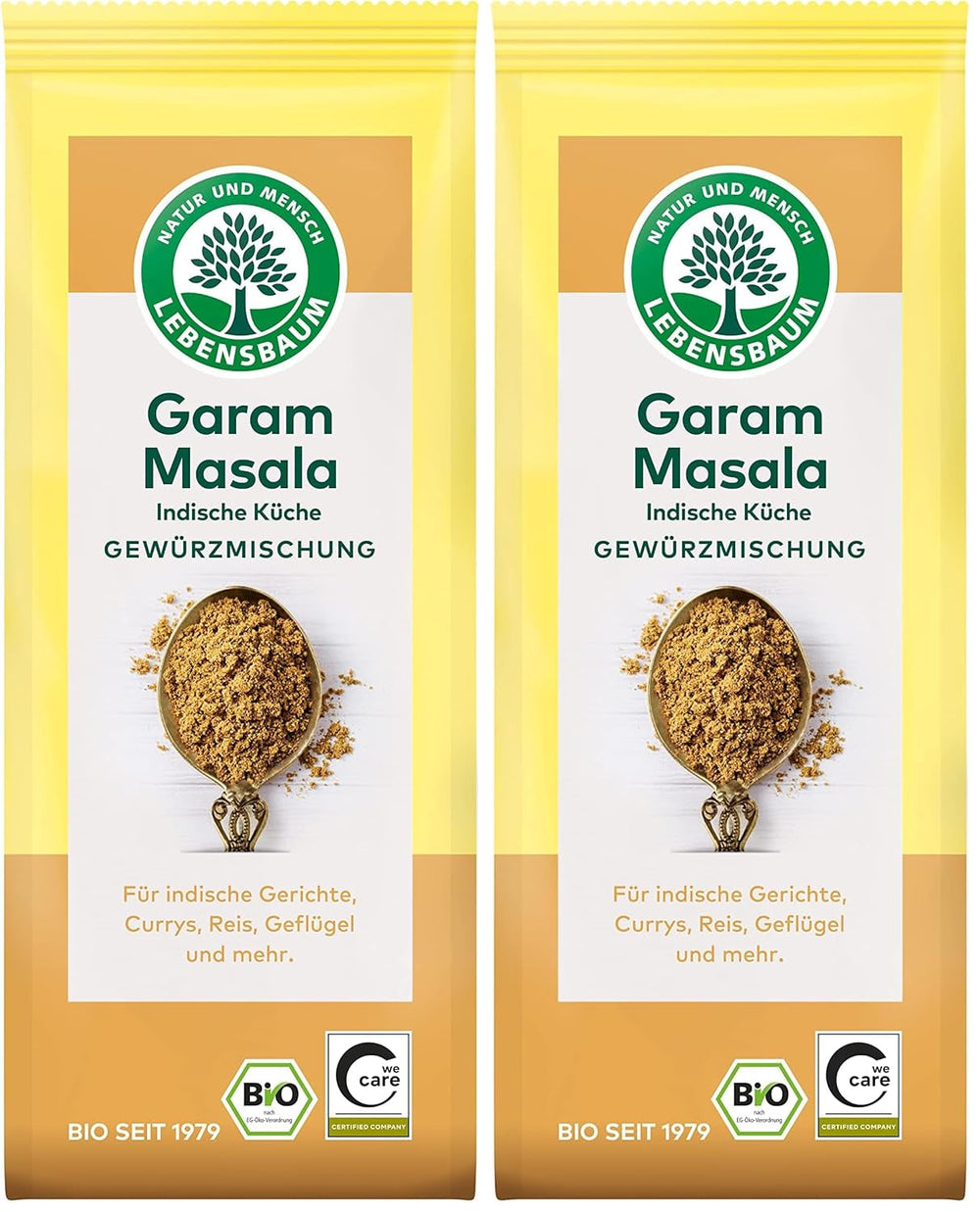 Lebensbaum Garam Masala, Bio-Gewürz zum Würzen von Currys, Reis und Geflügel mit würzig-warmer und angenehm pfeffriger Note, 40 g