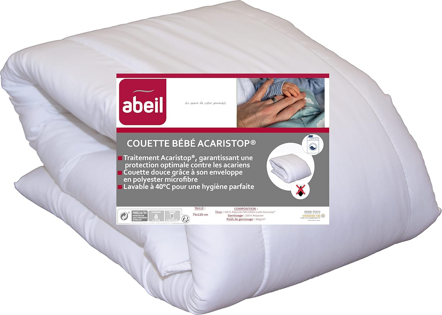 Husă de plapumă Acaristop Cu efect împotriva acarienilor și antibacterian, alb, 240 X 260 cm Plapumi si pilote Naty Shop 75X120 Cm (Lot De 1)
