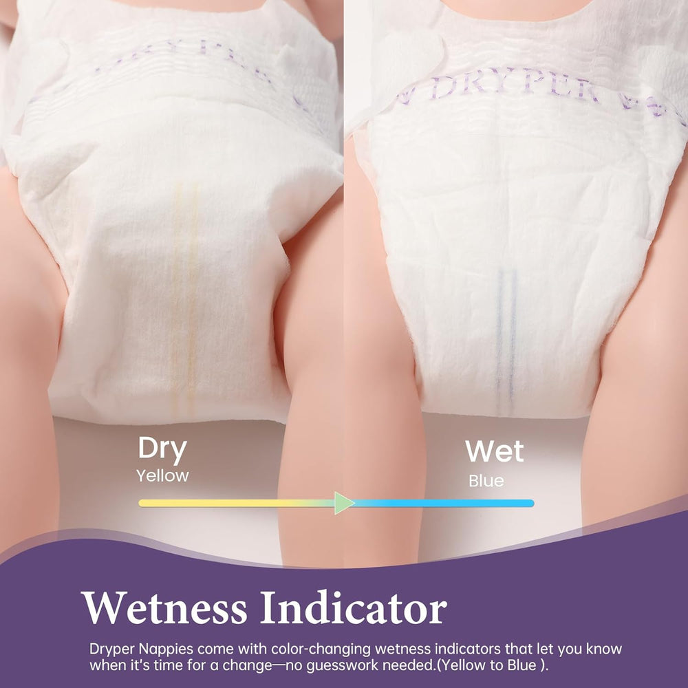 Eco-Friendly Newborn Diapers Size 1 (3-5kg) Ultra Thin Soft Hypoallergenic for Sensitive Skin 3D Leak Protection Premium Day & Night Wear Wetness Indicator 180 Count