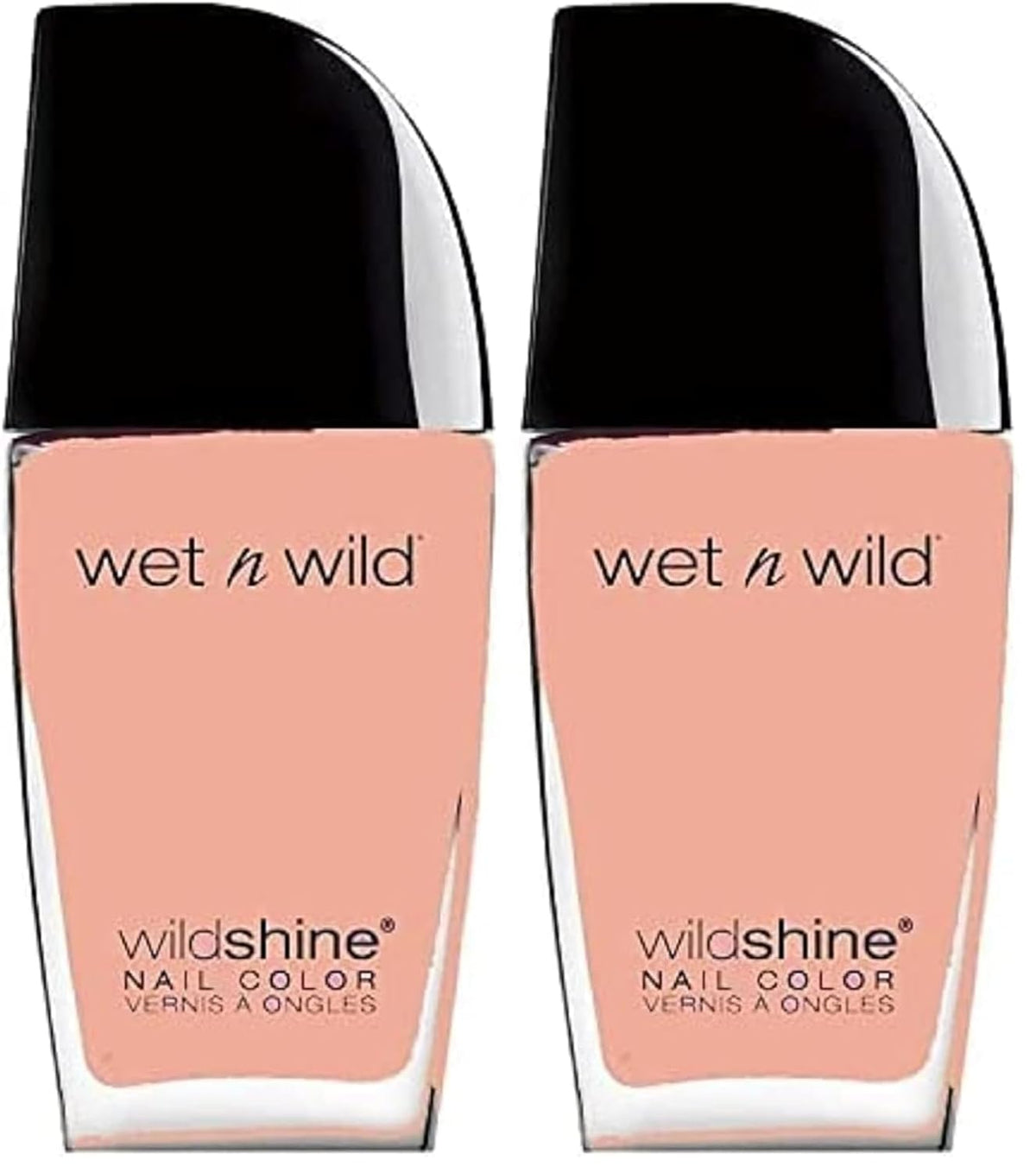 Wet n Wild Wild Shine Nail Polish, Formaldehyde, Toluene and Phthalate Free, Long Lasting Quick Dry Formula, Tickled Pink (2 Pack)