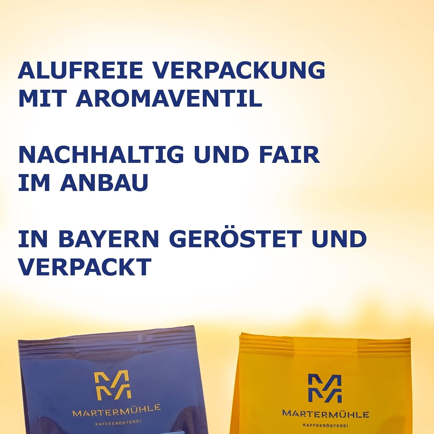 Martermühle Peru Bio Kaffeebohnen 1kg mittelkräftig I Arabica I Aromen: Milchschokolade, Florale Note, Nuss I Ganze Bio Kaffee-Bohnen schonend geröstet, säurearm