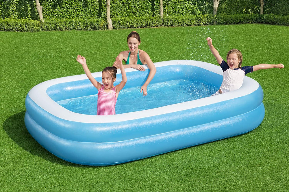 Bestway Family Pool, Rectangular Children's Pool, Easy to Assemble, Color, 262 x 175 x 51 cm