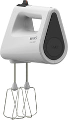 Krups GN4001 3 Mix 4000 Hand mixer | 450 Watt | Robust Design | Variable speed controller | Turbo-Und Auswurf-Funktion | Incl. 2 Rührbesen Und 2 Knethaken | Weiß/Grau Kitchen Naty Shop