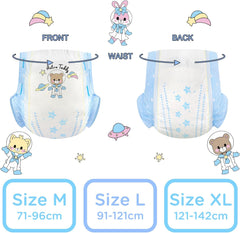 Adult Printed Diapers 5500-5800ml 2 Pack, 3 Prints Random Assortment - Astro Babies (L)