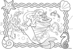 Lisciani - DISNEY Puzzle Ariel - Recreate and color the scenes from your favorite boxes - from 7 years - LARGE PUZZLE with 250 pieces - Encourages dexterity Puzzle Naty Shop