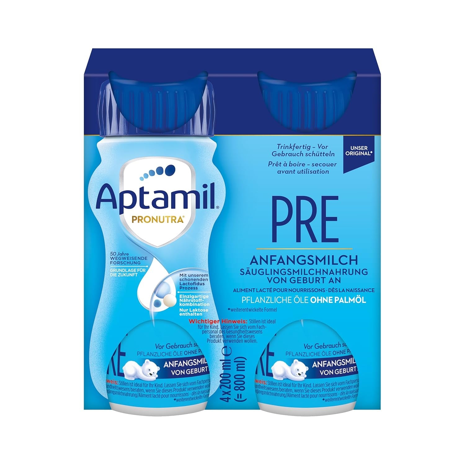 Aptamil Pronutra Pre - Infant formula from birth - With vegetable oils, without palm oil - 6 x 4 x 200 ml (4800 ml)