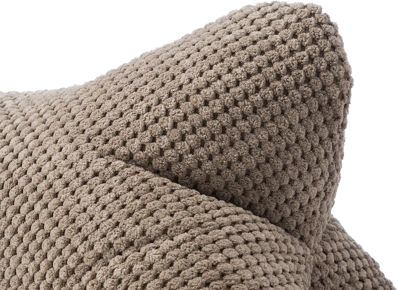 Pernă de citit Gözze - Sven, pernă de gât cu aspect texturat, pernă de citit și relaxare pentru gât și spate, 40 x 25 cm - Taupe