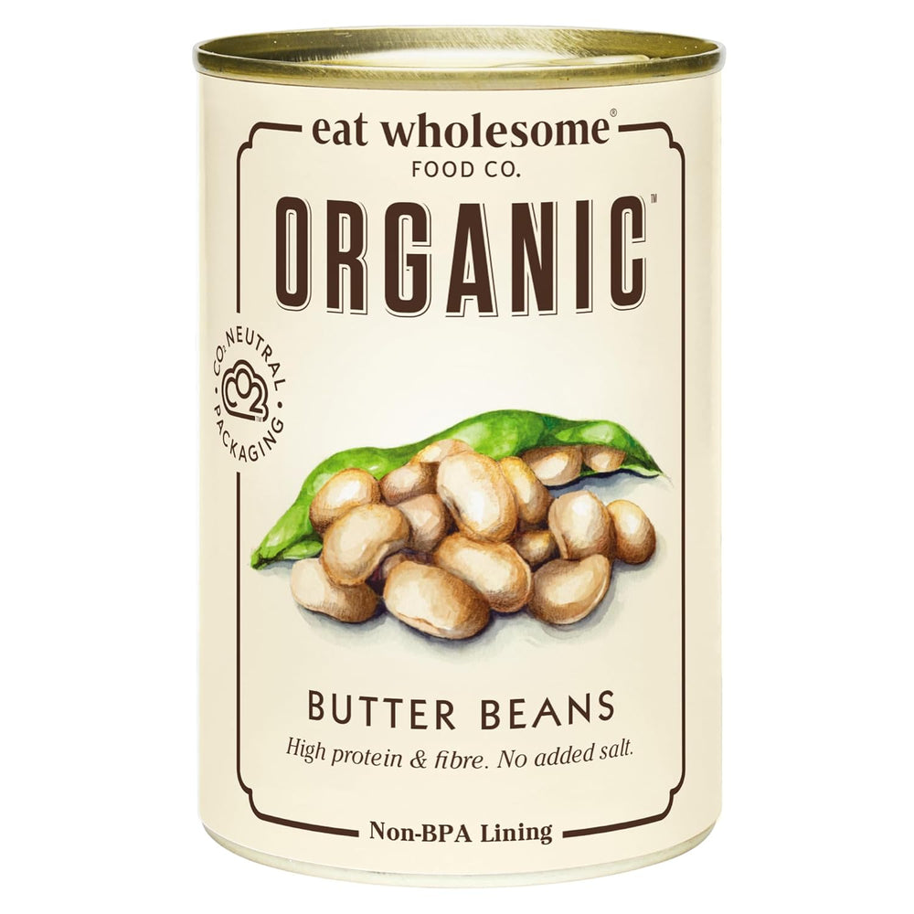 Eat Wholesome Organic Chickpeas, 400g (Pack of 12) - Cooked in Water, No Salt Added, 100% Natural, Protein Source, Vegan, BPA Free Lining and CO2 Neutral Packaging