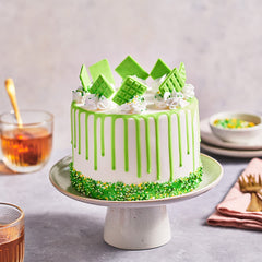 Funcakes Choco Drip Spring Green (Green): Köstlicher Gesmack, Einfach Zu Verbenen, Perfekt Für Tropfkuchen, Drip Gesmack Nach Schokolade. Wiederverschließbare Packung 180 G. Mix for baking and cooking Naty Shop