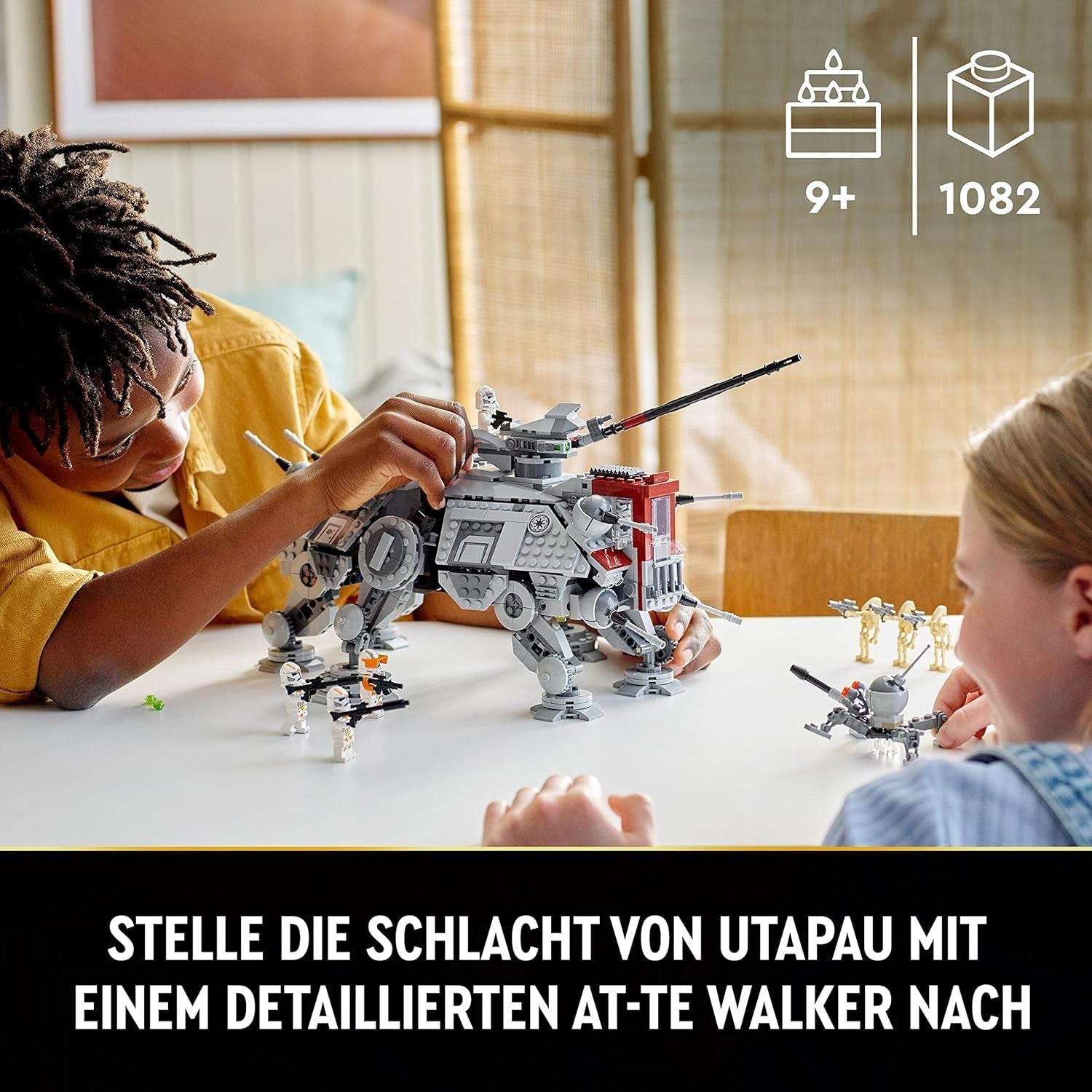 LEGO Star Wars At-Te Walker Mobile Toy Model Minifigure Set Including 3 Clone Troopers, Battle Droids and Dwarf Spider Droid 75337 Building Sets Besuche den LEGO-Store